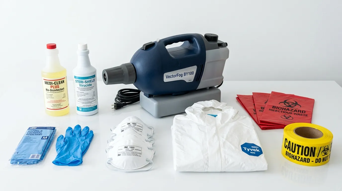 Professional biohazard remediation crew working in Wellesley